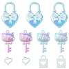8Pcs 4 Styles Spray Painted 201 Stainless Steel & UV Plating Acrylic Pendant FIND-FS0002-09-1