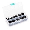 340Pcs 4 Sizes Synthetic Black Stone Beads Strands G-LS0001-10-7