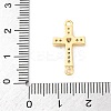 Brass Micro Pave Cubic Zirconia Connector Charms KK-S510-16G-3