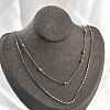 Brass Double Layer Necklaces NJEW-D302-54P-2