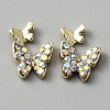 Alloy Rhinestone Cabochons MRMJ-WH0081-31LG-2