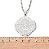 304 Stainless Steel Saint Benedict Pendant Necklaces LS-NJEW-B153-02A-P-3