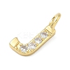 Brass Micro Pave Clear Cubic Zirconia Pendants KK-I476-01G-J-2
