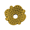 4-Petal Tibetan Style Alloy Flower Bead Caps LS-TIBE-S222-AG-RS-2
