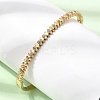 304 Stainless Steel Crystal Rhinestone Horse Eye Hinged Cuff Bangles for Women SA-CBA61B8-11G-3
