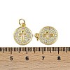Brass Micro Pave Cubic Zirconia Pendants KK-I358-031G-3