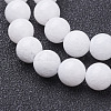 Natural White Jade Beads Strands X-GSR6mmC067-2