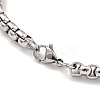 Tarnish Resistant 201 Stainless Steel Box Chain Bracelets for Women LS-BJEW-R318-03C-P-2