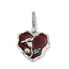 Brass Enamel Micro Pave Cubic Zirconia Pendants KK-U043-11P-01-1