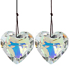 2Pcs Glass Heart Pendant Decorations HJEW-SP0001-22B-6
