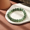 Natural Dyed & Heated Chalcedony Beaded Stretch Bracelets for Women Men BJEW-F483-04-2