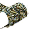 Electroplate Glass Beads Strands GLAA-H021-01B-FP05-1