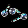 3Pcs Crystal Glass Hanging Sun Catcher AJEW-TADJ0001-08C-3
