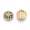 Brass Pave Clear Cubic Zirconia Pendants KK-N232-514-1