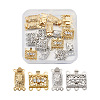 20Pcs 4 Style Brass Filigree Box Clasps KK-PJ0001-15-1