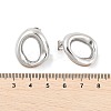 304 Stainless Steel Oval Stud Earrings EJEW-M073-06P-5
