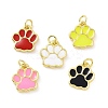 Rack Plating Brass Enamel Charms KK-C008-17G-1