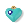 304 Stainless Steel Enamel Pendants STAS-M071-02F-1
