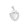 Rack Plating Brass Micro Pave Cubic Zirconia Pendants KK-P279-26A-S-2