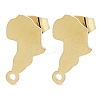 Africa Map Ion Plating(IP) 304 Stainless Steel Stud Earring Findings STAS-I206-105G-1