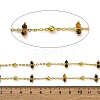 Handmade Faceted Natural Tiger Eye Beaded Chains CHC-L050-02G-11-2