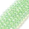 Baking Paint Transparent Glass Beads Strands LS-DGLA-A034-J8MM-D02-1