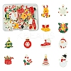 24Pcs 12 Styles Christmas Theme Spray Painted Alloy Enamel Pendants ENAM-FS0002-19P-1