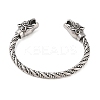 Viking 304 Stainless Steel Open Cuff Bangles for Men BJEW-U001-07C-G-3