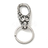 Tibetan Style 316 Surgical Stainless Steel Fittings with 304 Stainless Steel Key Ring FIND-Q101-09AS-03-1