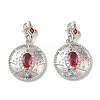 Brass Micro Pave Cubic Zirconia Pendants KK-E057-08P-1