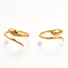 Ion Plating(IP) 304 Stainless Steel Snake Cuff Ring RJEW-N038-113LG-2