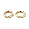 Brass Pave Clear Cubic Zirconia Spring Gate Rings KK-J301-15G-3