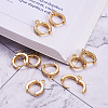 Eco-Friendly Brass Earring Hoops Findings KK-TA0007-40-10