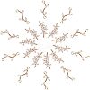20Ppcs 2 Style Brass Micro Pave Clear Cubic Zirconia Links Connectors KK-CA0002-93-1