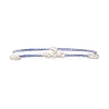 2Pcs 2 Style Natural Pearl & Glass Seed Beaded Stretch Bracelets Set BJEW-JB09032-2