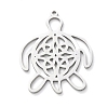Hollow 304 Stainless Steel Pendants STAS-D202-02P-1