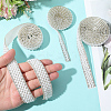 3 Yards 3 Styles Self-adhesion ABS Imitation Pearl with Rhinesatone Hotfix Rhinestone DIY-CY0001-88-3