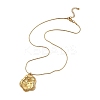 304 Stainless Steel Flower Pendant Necklaces for Women NJEW-U038-01G-2