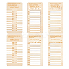 1 Set Wooden Ruler Per Inch/Millimeter DIY-BC0006-81-1