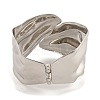 Non-Tarnish Vintage Hammered Iron Wide Hinged Bangles for Women BJEW-L629-14P-3