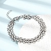 9.5MM 304 Stainless Steel Panther Chains Bracelets for Man and Women SA-CBAB767-14P-1