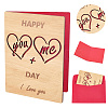 Valentine's Day Wooden Greeting Cards DIY-CP0011-91A-1