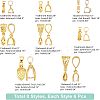 48Pcs 8 Style Brass Ice Pick Pinch Bails KK-FH0003-64-2