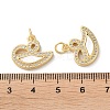 Brass Micro Pave Clear Cubic Zirconia Pendants KK-B083-33E-G-3