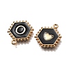 Alloy Black Enamel Pendants ENAM-K075-03B-G-2