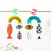 Acrylic Dangle Stud Earrings FS-WGB75AC-01-3
