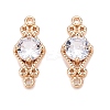 Brass Pave Faceted Glass Connector Charms FIND-T070-03A-1