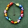 Valentine's Day Acrylic Bead in Bead Heart Beaded Necklaces with Alloy End Chains FS-WG4CF83-07-1