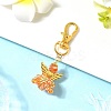 Angel Glass & Alloy Pendant Decorations HJEW-MZ00360-05-1