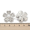 Flower Brass ABS Imitation Pearl Stud Earrings EJEW-M082-08P-3